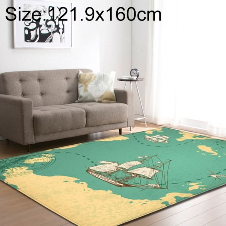 Retro Mat Flannel Velvet Carpet Play Basketball Game Mats Baby Crawling Bed Rugs, Series 1