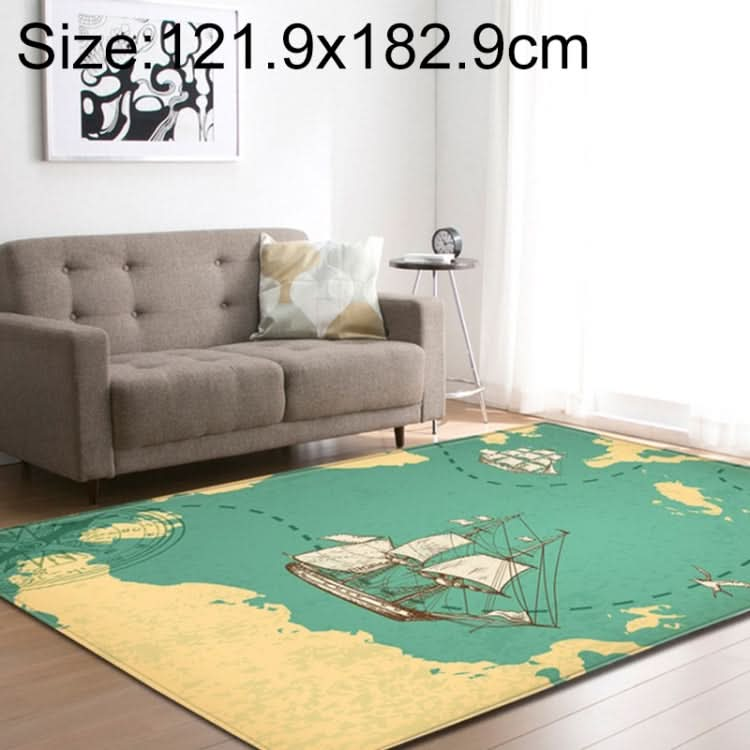 Retro Mat Flannel Velvet Carpet Play Basketball Game Mats Baby Crawling Bed Rugs, Series 2