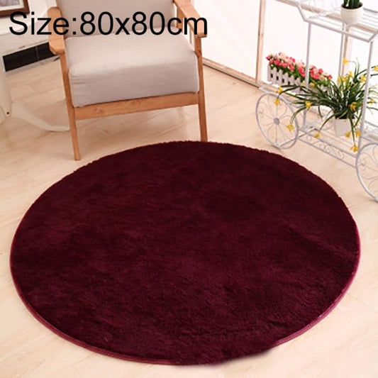 KSolid Round Carpet Soft Fleece Mat Anti-Slip Area Rug Kids Bedroom Door Mats, Series 3 Reluova