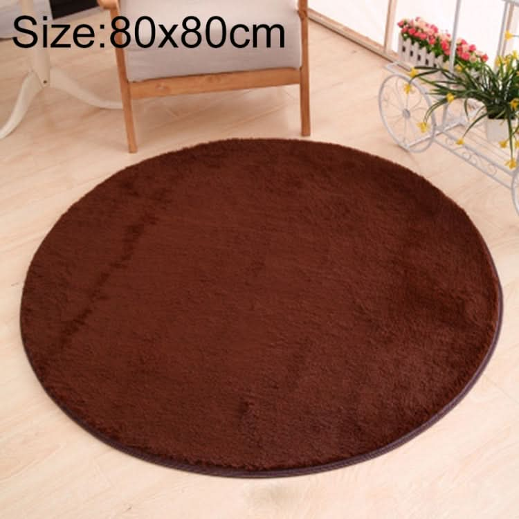 KSolid Round Carpet Soft Fleece Mat Anti-Slip Area Rug Kids Bedroom Door Mats, Series 3