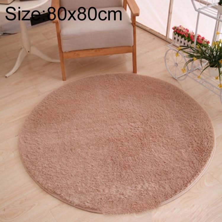 KSolid Round Carpet Soft Fleece Mat Anti-Slip Area Rug Kids Bedroom Door Mats, Series 3