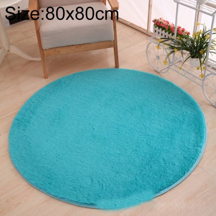 KSolid Round Carpet Soft Fleece Mat Anti-Slip Area Rug Kids Bedroom Door Mats, Series 3