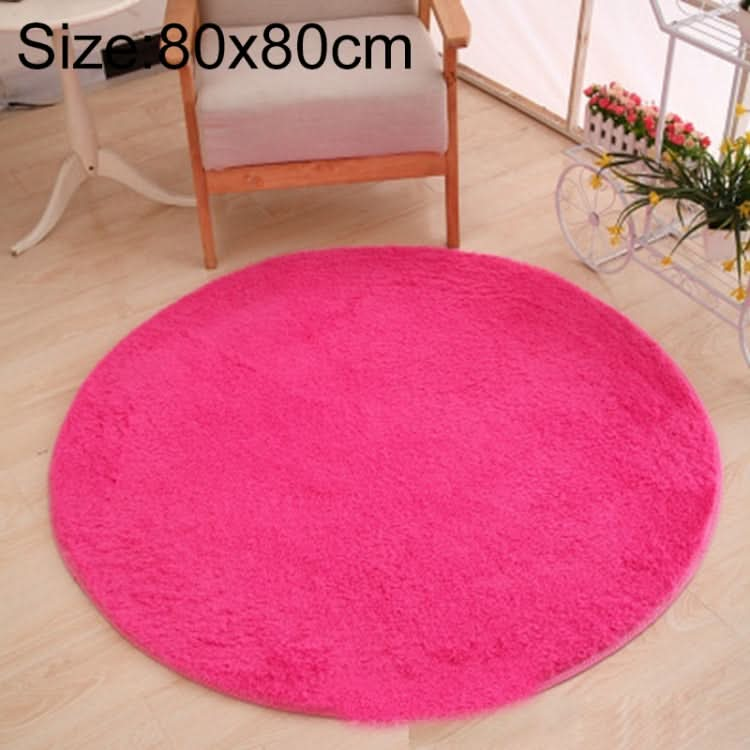 KSolid Round Carpet Soft Fleece Mat Anti-Slip Area Rug Kids Bedroom Door Mats, Series 3