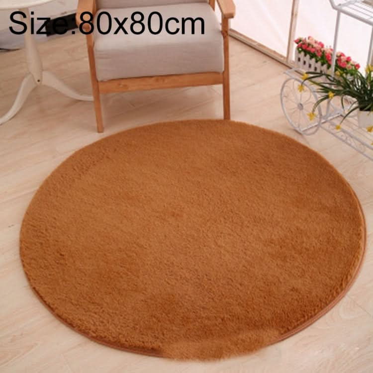 KSolid Round Carpet Soft Fleece Mat Anti-Slip Area Rug Kids Bedroom Door Mats, Series 3 Reluova