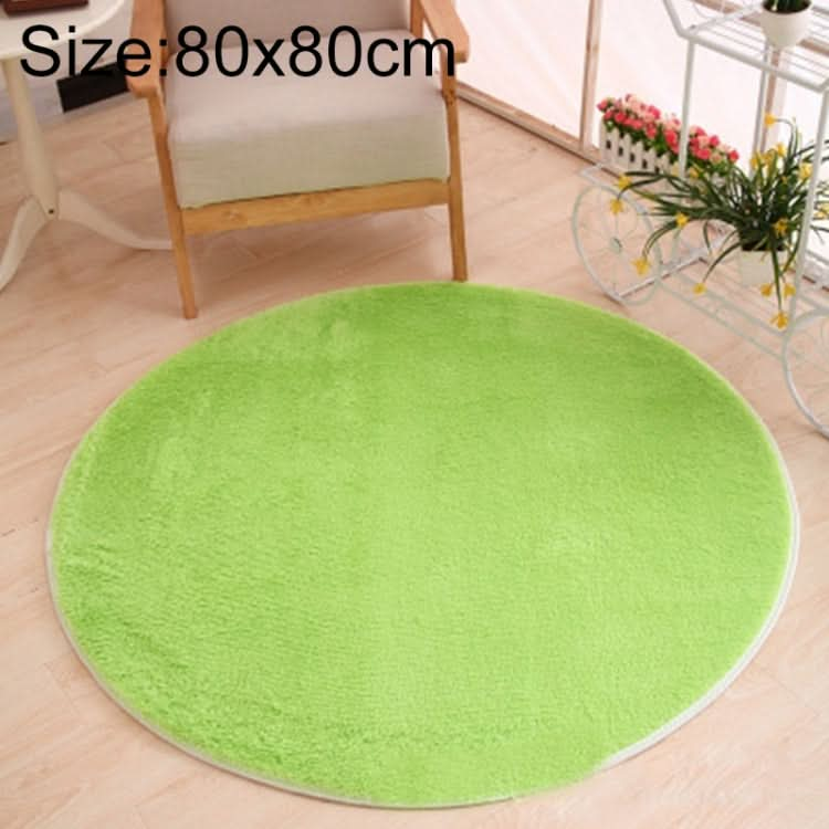 KSolid Round Carpet Soft Fleece Mat Anti-Slip Area Rug Kids Bedroom Door Mats, Series 3 Reluova