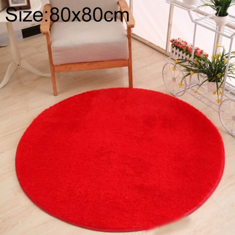 KSolid Round Carpet Soft Fleece Mat Anti-Slip Area Rug Kids Bedroom Door Mats, Series 3 Reluova