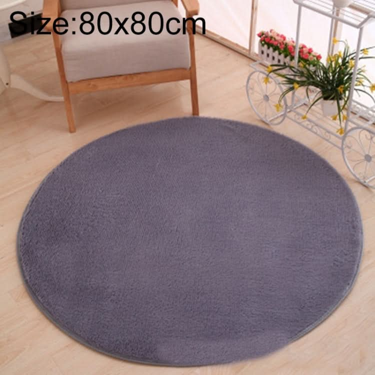 KSolid Round Carpet Soft Fleece Mat Anti-Slip Area Rug Kids Bedroom Door Mats, Series 3 Reluova