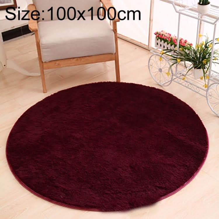 KSolid Round Carpet Soft Fleece Mat Anti-Slip Area Rug Kids Bedroom Door Mats, Series 2