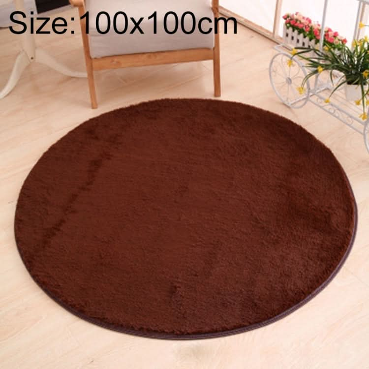 KSolid Round Carpet Soft Fleece Mat Anti-Slip Area Rug Kids Bedroom Door Mats, Series 2