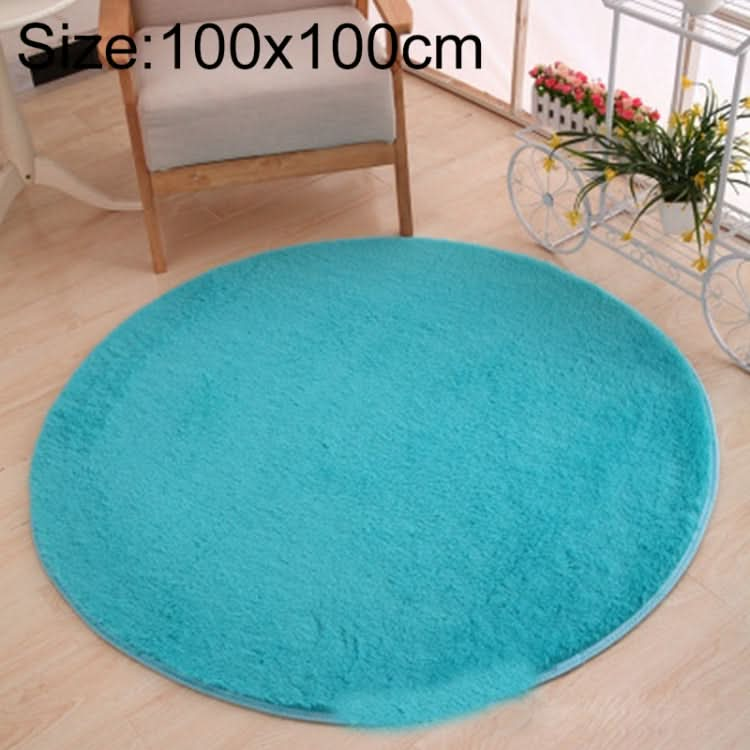 KSolid Round Carpet Soft Fleece Mat Anti-Slip Area Rug Kids Bedroom Door Mats, Series 2