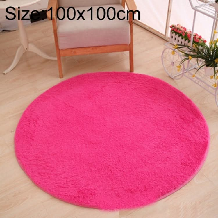 KSolid Round Carpet Soft Fleece Mat Anti-Slip Area Rug Kids Bedroom Door Mats, Series 2