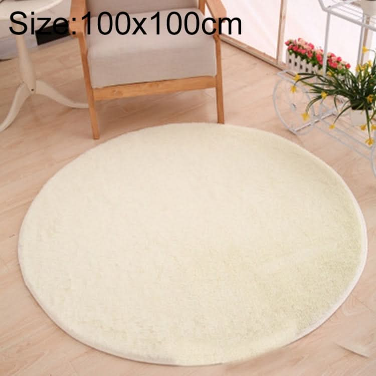 KSolid Round Carpet Soft Fleece Mat Anti-Slip Area Rug Kids Bedroom Door Mats, Series 2