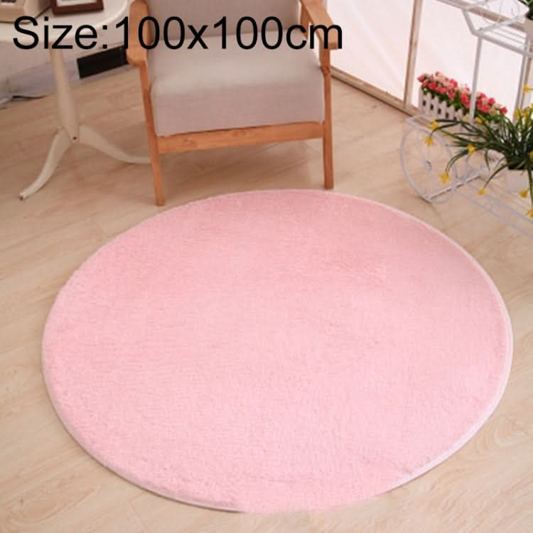 KSolid Round Carpet Soft Fleece Mat Anti-Slip Area Rug Kids Bedroom Door Mats, Series 2 Reluova