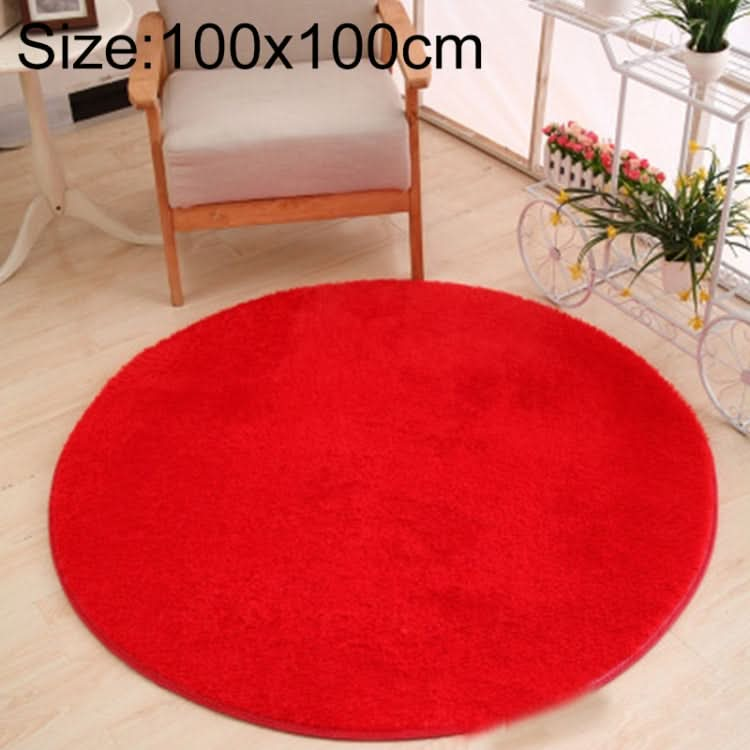 KSolid Round Carpet Soft Fleece Mat Anti-Slip Area Rug Kids Bedroom Door Mats, Series 2 Reluova