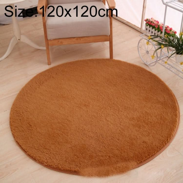 KSolid Round Carpet Soft Fleece Mat Anti-Slip Area Rug Kids Bedroom Door Mats, Series 1