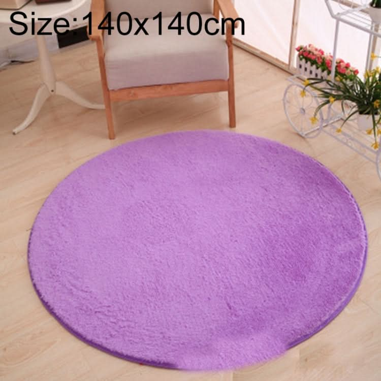 KSolid Round Carpet Soft Fleece Mat Anti-Slip Area Rug Kids Bedroom Door Mats, Series 1