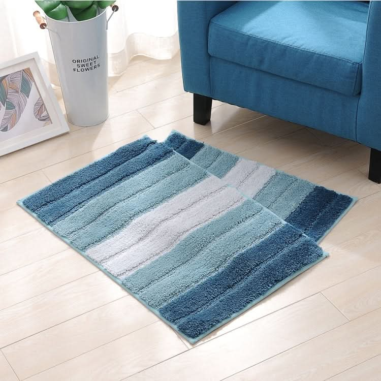 Stripe Indoor Anti-slip Bathroom Kitchen Floor Mat Microfiber Rug Carpet Reluova