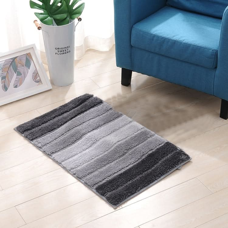 Stripe Indoor Anti-slip Bathroom Kitchen Floor Mat Microfiber Rug Carpet Reluova