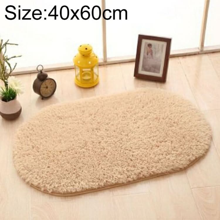 Faux Fur Rug Anti-slip Solid Bath Carpet Kids Room Door Mats Oval  Bedroom Living Room Rugs, Series 1