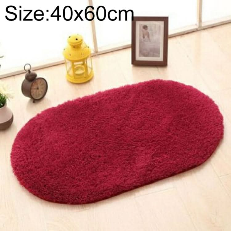 Faux Fur Rug Anti-slip Solid Bath Carpet Kids Room Door Mats Oval  Bedroom Living Room Rugs, Series 1 Reluova