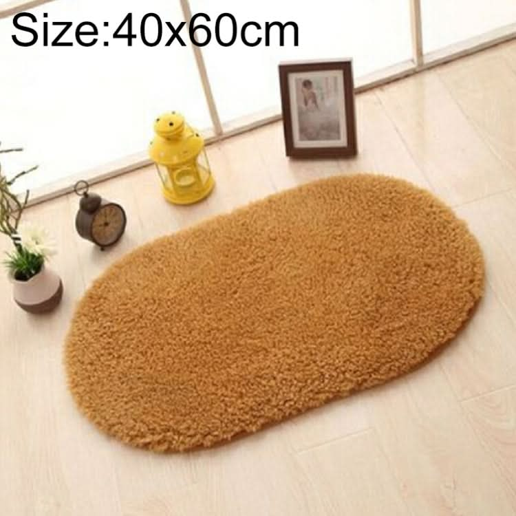 Faux Fur Rug Anti-slip Solid Bath Carpet Kids Room Door Mats Oval  Bedroom Living Room Rugs, Series 1