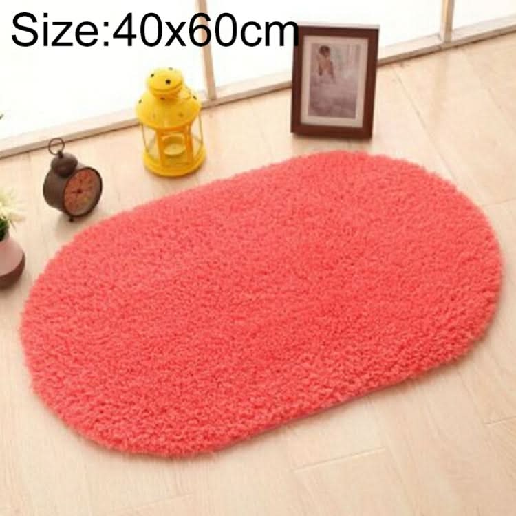 Faux Fur Rug Anti-slip Solid Bath Carpet Kids Room Door Mats Oval  Bedroom Living Room Rugs, Series 1