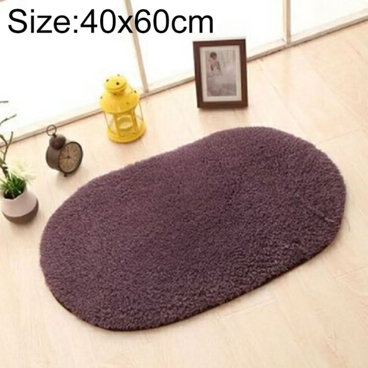 Faux Fur Rug Anti-slip Solid Bath Carpet Kids Room Door Mats Oval  Bedroom Living Room Rugs, Series 1