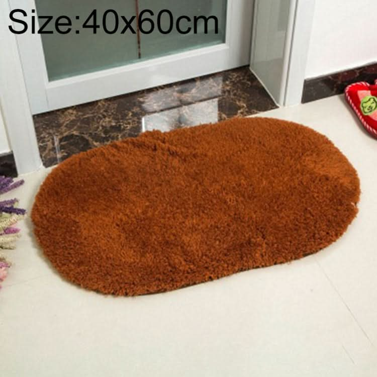 Faux Fur Rug Anti-slip Solid Bath Carpet Kids Room Door Mats Oval  Bedroom Living Room Rugs, Series 1