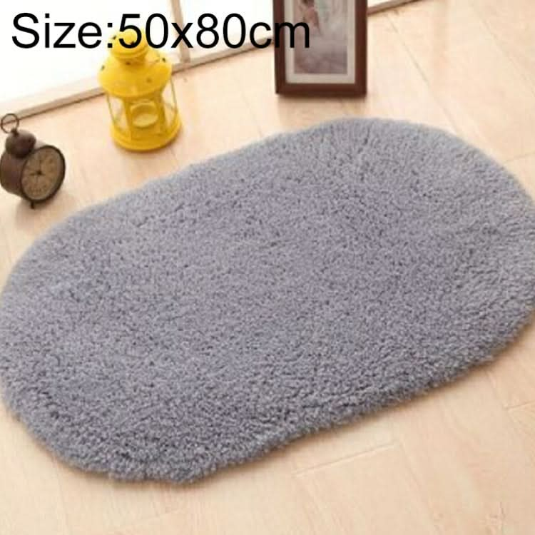 Faux Fur Rug Anti-slip Solid Bath Carpet Kids Room Door Mats Oval  Bedroom Living Room Rugs, Series 3 Reluova