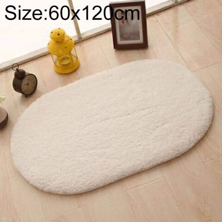 Faux Fur Rug Anti-slip Solid Bath Carpet Kids Room Door Mats Oval  Bedroom Living Room Rugs, Series 2