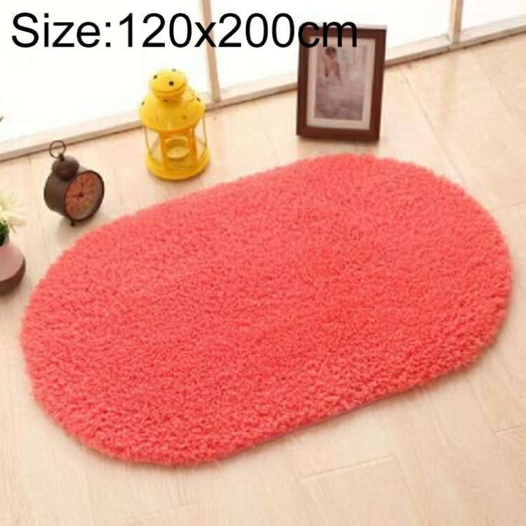 Faux Fur Rug Anti-slip Solid Bath Carpet Kids Room Door Mats Oval  Bedroom Living Room Rugs, Series 3