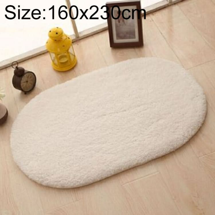 Faux Fur Rug Anti-slip Solid Bath Carpet Kids Room Door Mats Oval  Bedroom Living Room Rugs, Series 2 Reluova