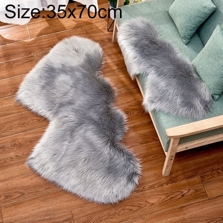 Creative Double Heart Imitation Wool Carpet Sofa Cushion Mat Plush Bedroom Living Room Floor Rugs, Series 3 Reluova