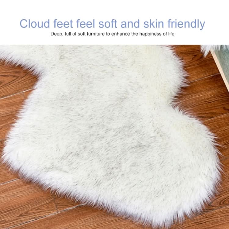 Creative Double Heart Imitation Wool Carpet Sofa Cushion Mat Plush Bedroom Living Room Floor Rugs, Series 3