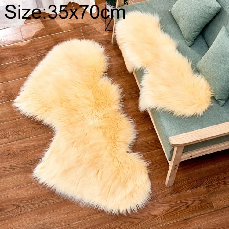 Creative Double Heart Imitation Wool Carpet Sofa Cushion Mat Plush Bedroom Living Room Floor Rugs, Series 3