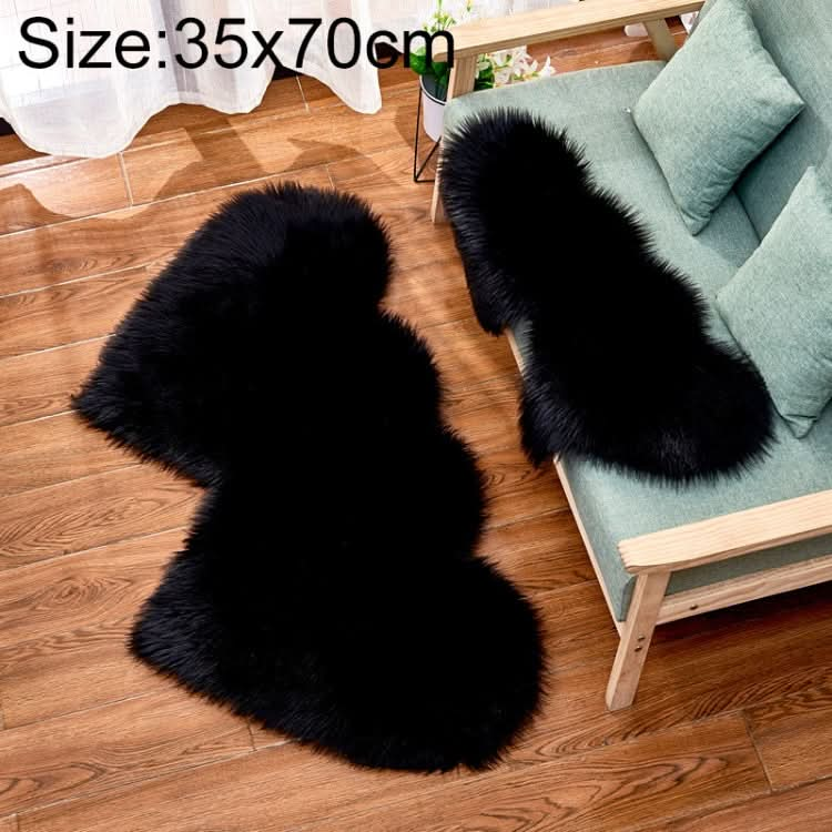 Creative Double Heart Imitation Wool Carpet Sofa Cushion Mat Plush Bedroom Living Room Floor Rugs, Series 3