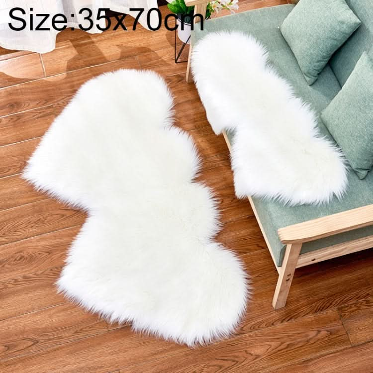 Creative Double Heart Imitation Wool Carpet Sofa Cushion Mat Plush Bedroom Living Room Floor Rugs, Series 3