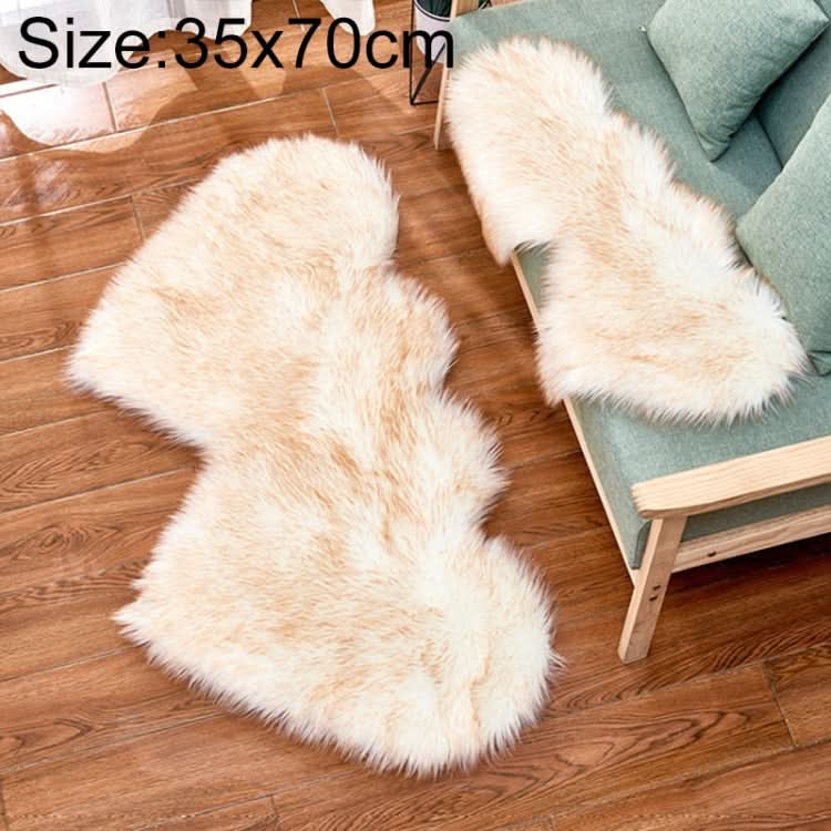 Creative Double Heart Imitation Wool Carpet Sofa Cushion Mat Plush Bedroom Living Room Floor Rugs, Series 3