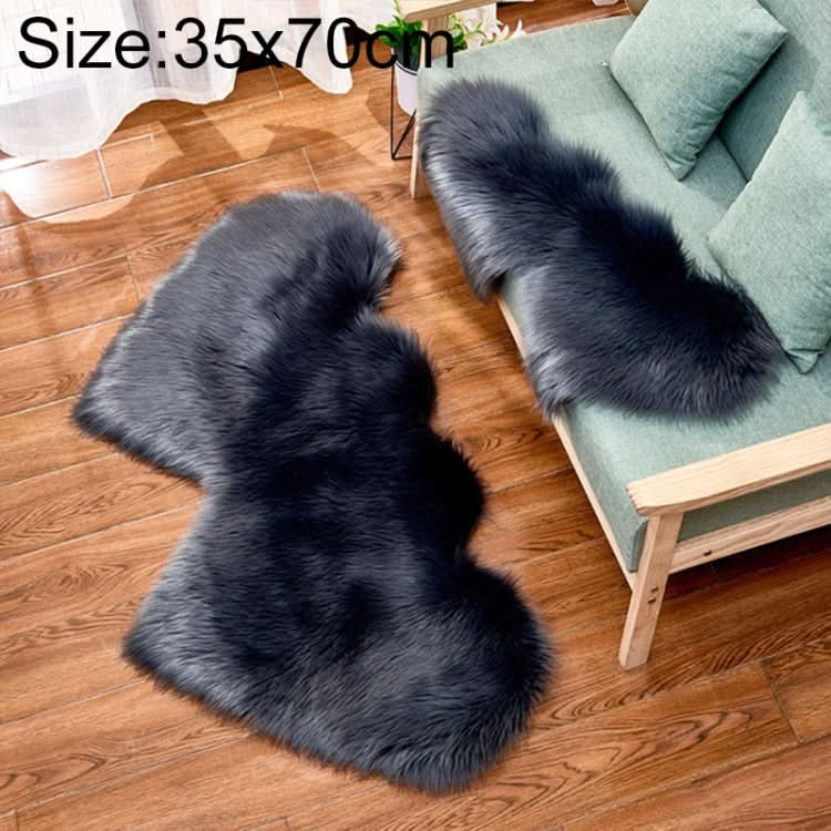 Creative Double Heart Imitation Wool Carpet Sofa Cushion Mat Plush Bedroom Living Room Floor Rugs, Series 3 Reluova