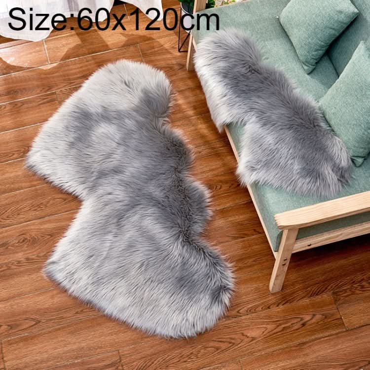 Creative Double Heart Imitation Wool Carpet Sofa Cushion Mat Plush Bedroom Living Room Floor Rugs, Series 1