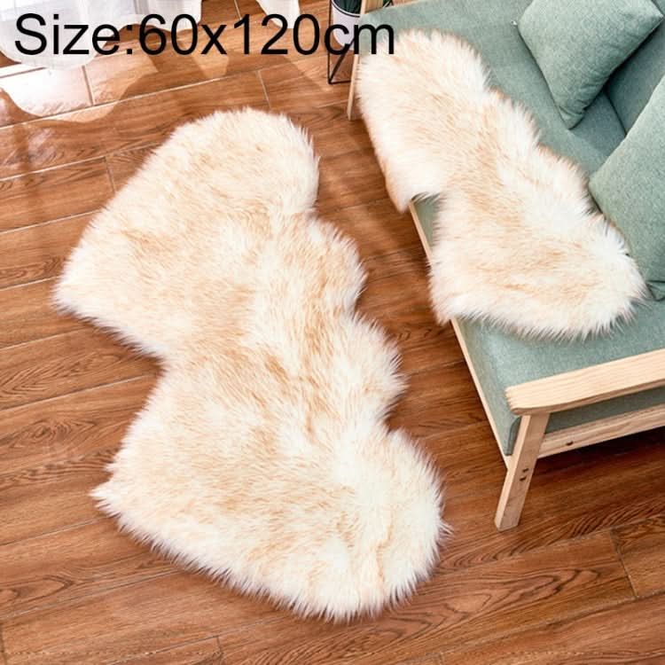 Creative Double Heart Imitation Wool Carpet Sofa Cushion Mat Plush Bedroom Living Room Floor Rugs, Series 1