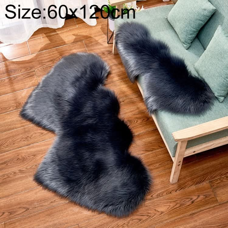 Creative Double Heart Imitation Wool Carpet Sofa Cushion Mat Plush Bedroom Living Room Floor Rugs, Series 1 Reluova