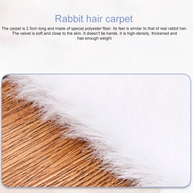 Rug Artificial Rabbit Hair Carpet Non-slip Floor Mats for Living Room Bedroom Balcony Home Decoration Reluova