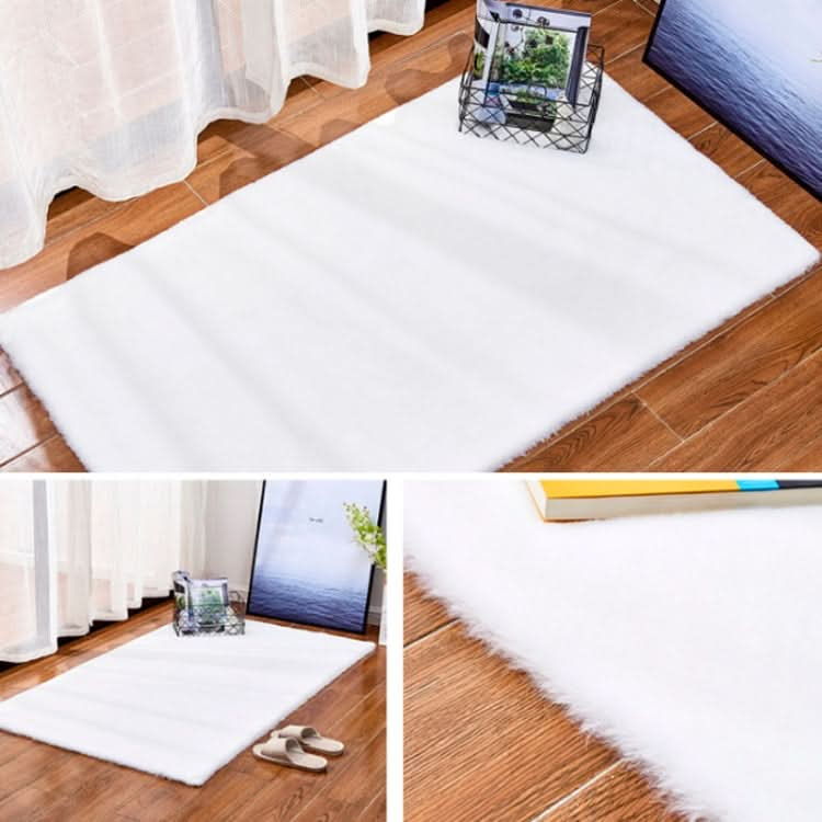 Rug Artificial Rabbit Hair Carpet Non-slip Floor Mats for Living Room Bedroom Balcony Home Decoration