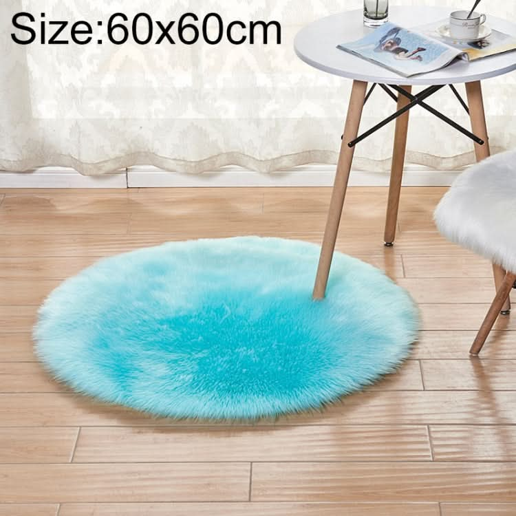 Long Plush Round Carpet Living Room Decoration Imitation Wool Carpet Mat