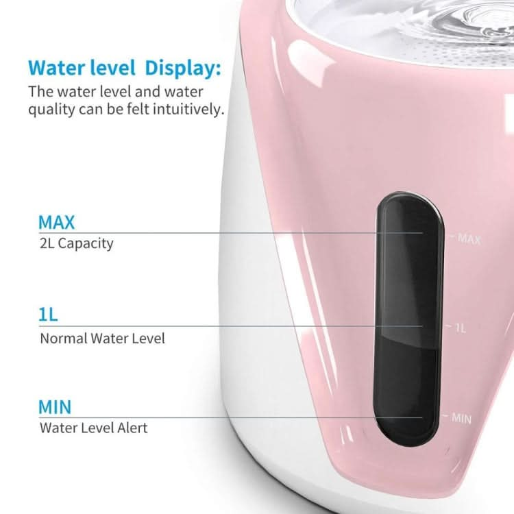 Pet Automatic Circulation Water Feeder Electric Running Water Anti-dry Burning Visual Water Level Drinking Machine, CN Plug - Reluova