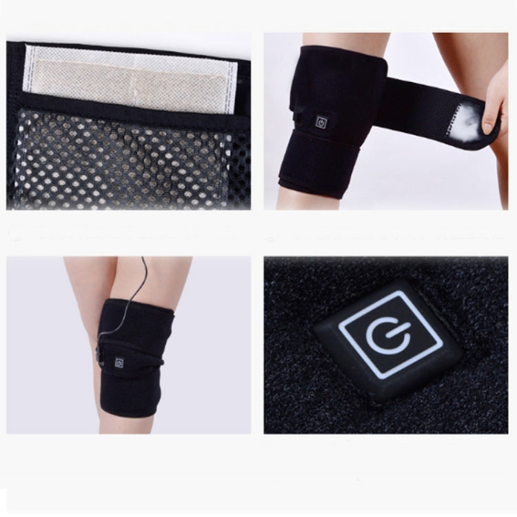 WT-R25 Electric Heating Knee Pads Hot Compress Leg Warmer Winter Knee Keep Warm Protective Gear with USB Data Cable Reluova