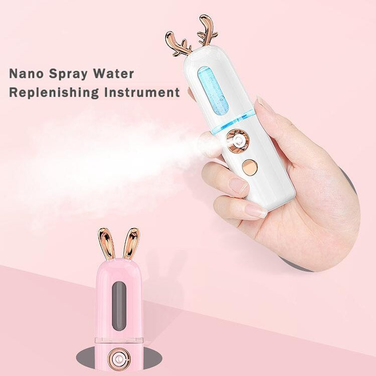 Facial Steamer Nano Spray Water Replenishing Instrument Portable Cold Spray Machine Charging Beauty Instrument Alcohol Disinfection Reluova