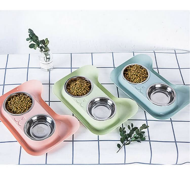 Stainless Steel Cat and Dog Double Bowl Leak-proof Drinking Water Pet Bowl - Reluova