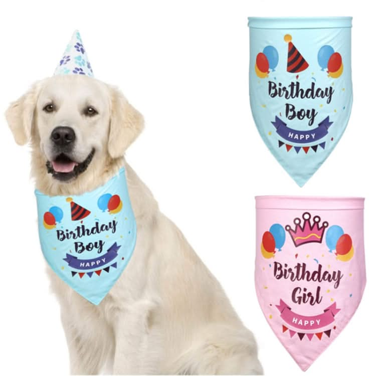 Pet Birthday Saliva Towel Double Cotton Triangle Scarf - Reluova